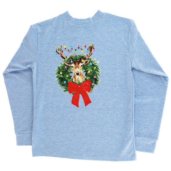 Logo Blue Christmas Buck Tee