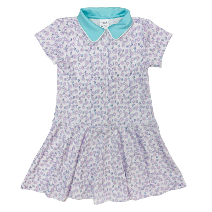 Blooms Turq Olivia Dress