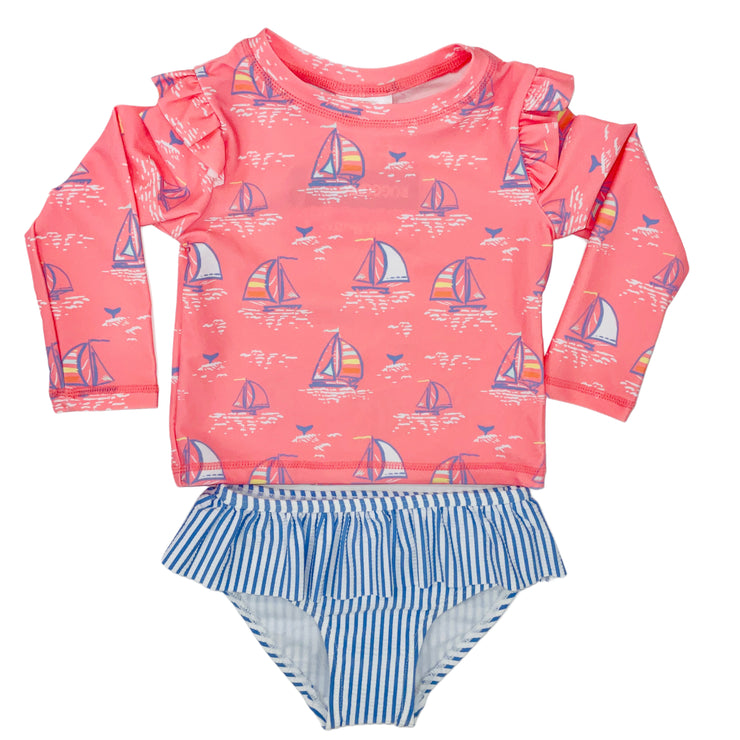 Pink Seas the Day Skirted Flutter RG Bikini