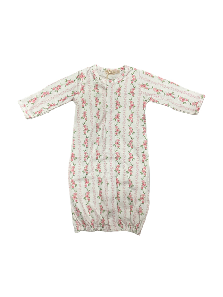 Soft Rose Print Conv Gown