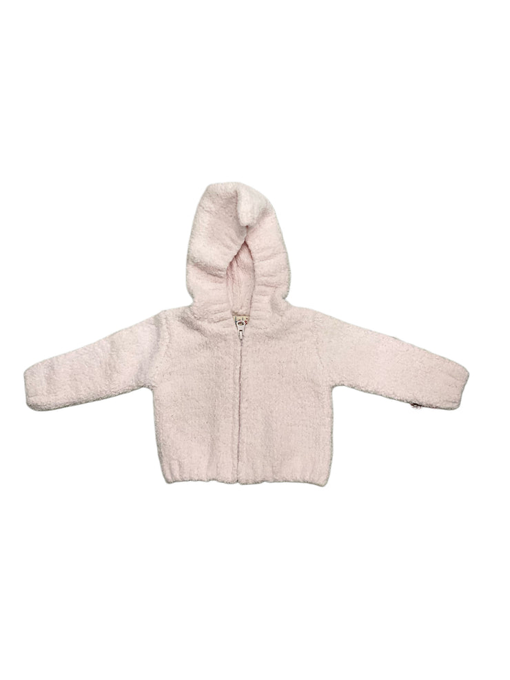 Pink Chenille Hoodie Sweater