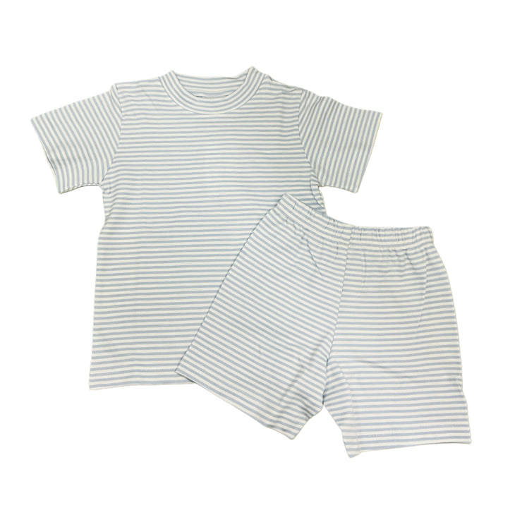 Blue Stripe PJ SS Set