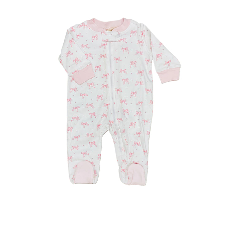 Tiny Pretty Bows Zip Footie