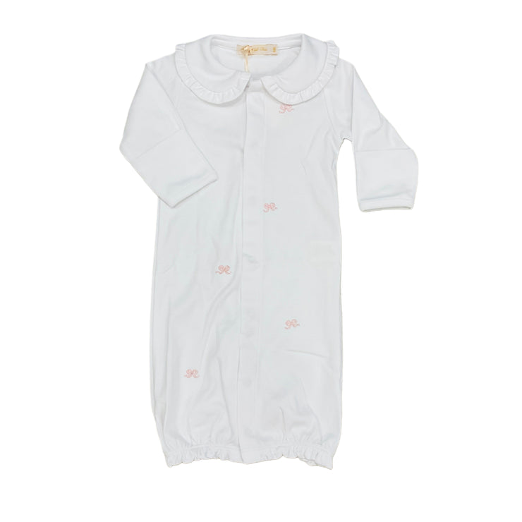Wh Lil Bow Embroidry Conv Gown