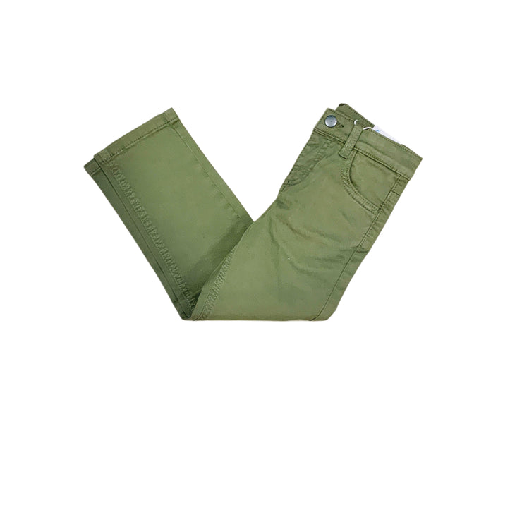 Olive 5 Pkt Slim Fit Basic Pnt
