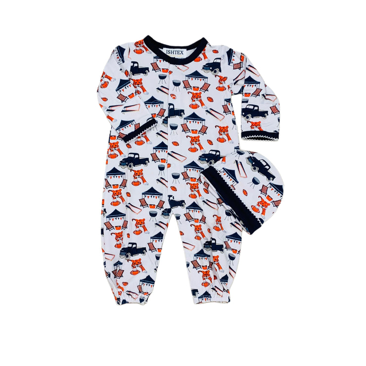 Tiger Daygown Hat Set