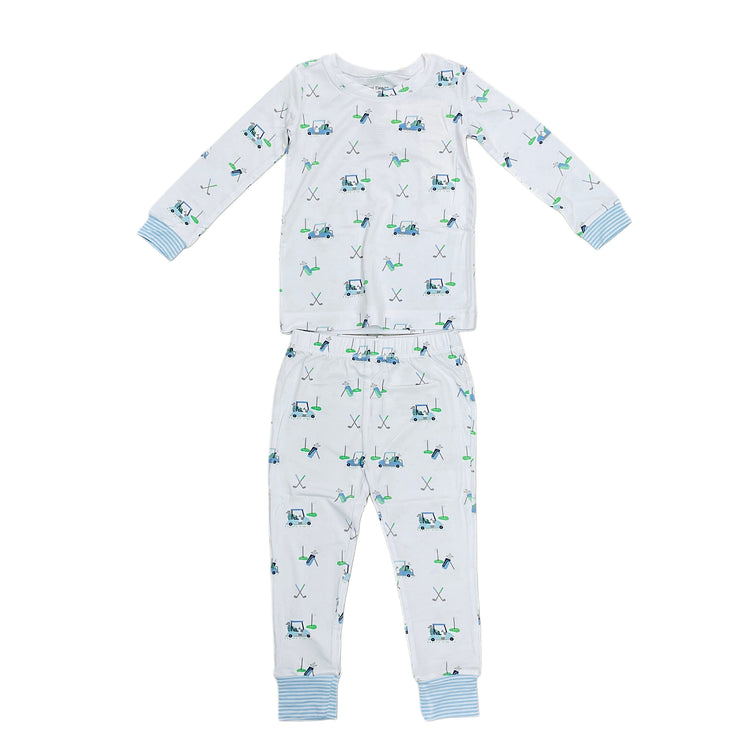 Bl/Wh Baby Golf Cart LS PJ Set