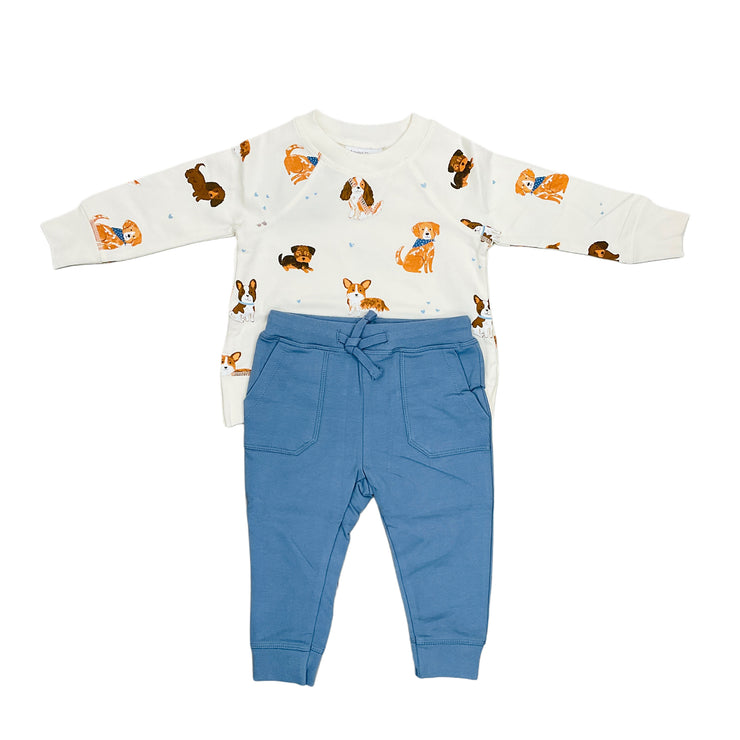 Iv/Bl BF Dog Sweat Jogger Set