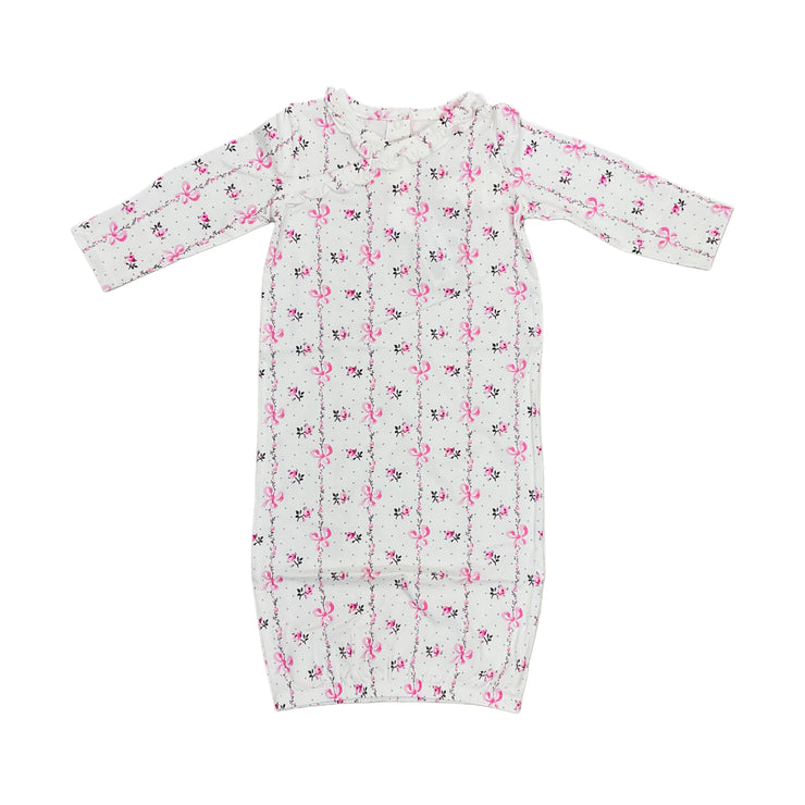 Iv/Pk Bud Bow Kimono Gown