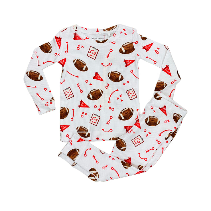 Wh/Rd Touchdown LS PJ Set