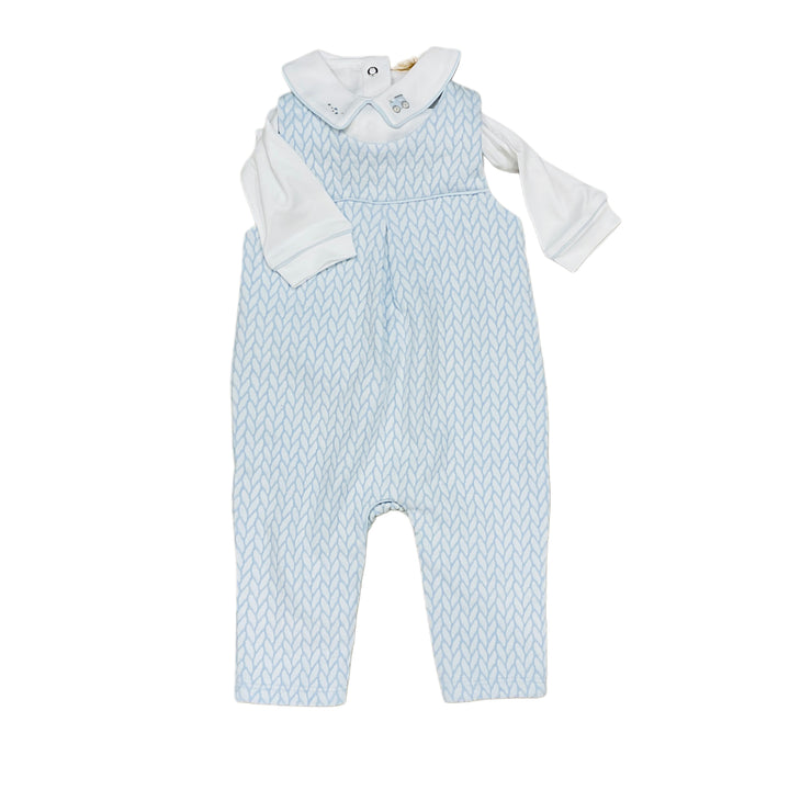 LB Braided Emb Collar Overall