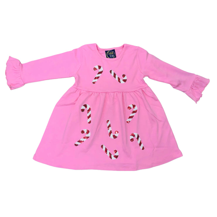 Candy Cane Applique Dress EJ