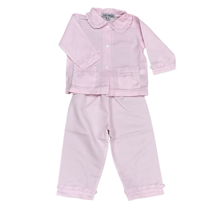 Pink Ruffle Long PJs