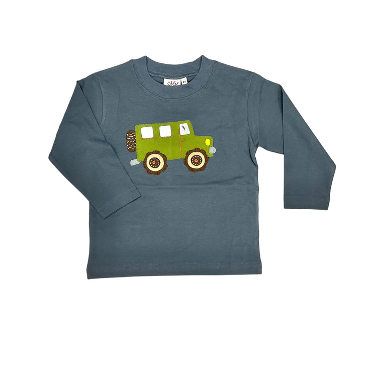 Steel Blue Jeep Tee LS 25