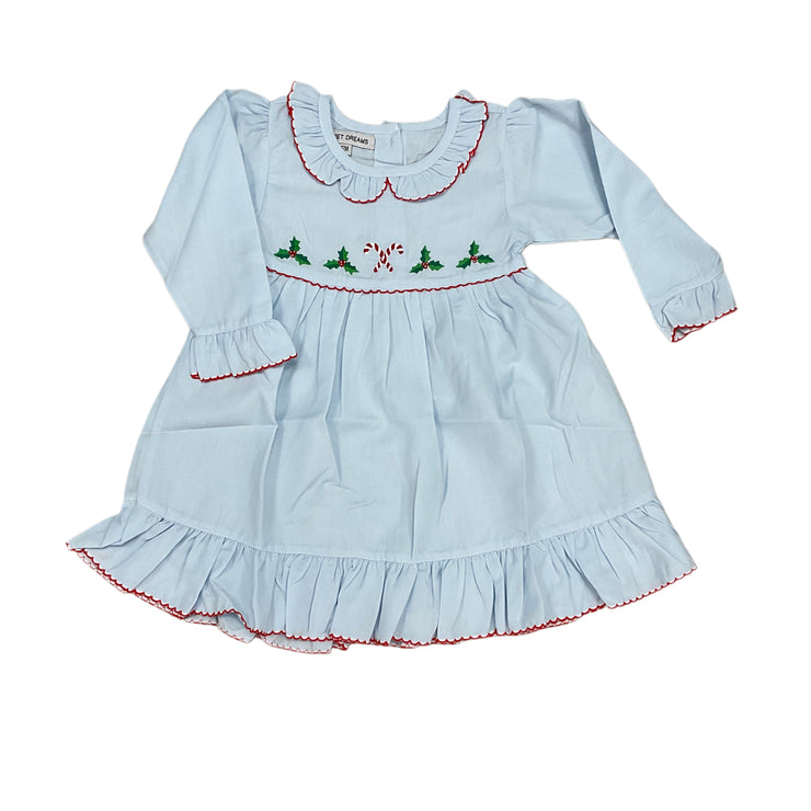 Blue Emb Candy Cane Gown