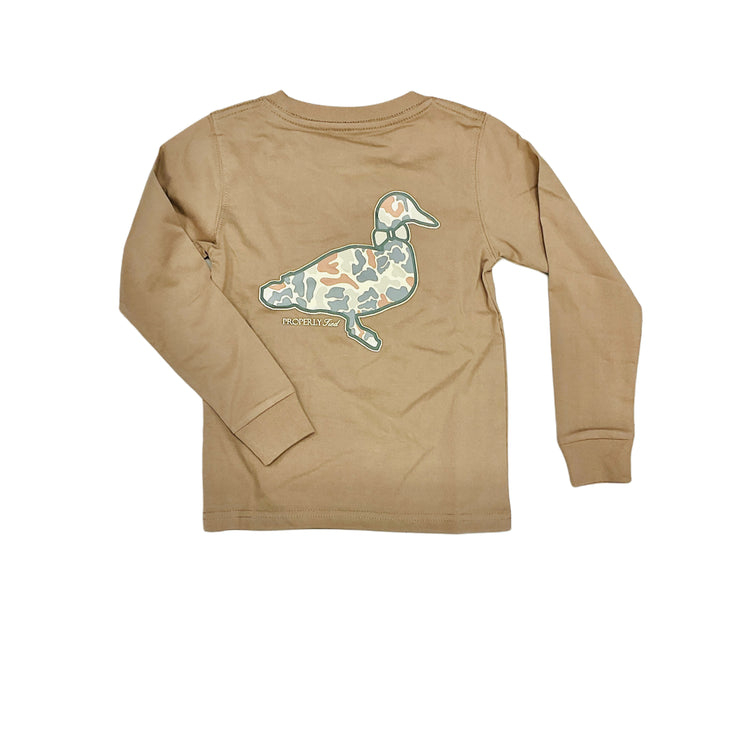 Walnut Boys Field Camo Logo LS
