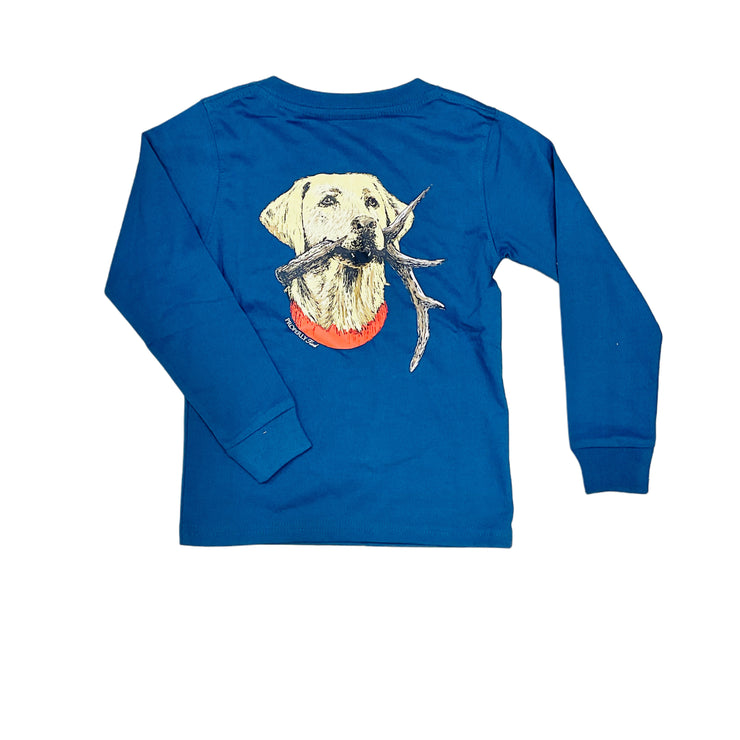 River Blue Antler Lab LS Tee