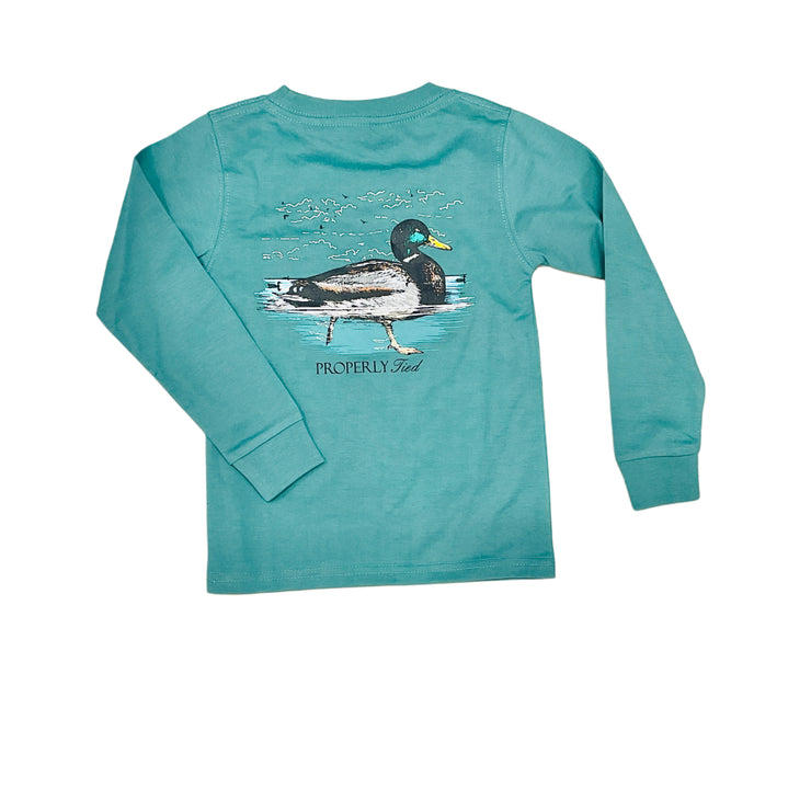 Marine Grn Swim Mallard LS Tee