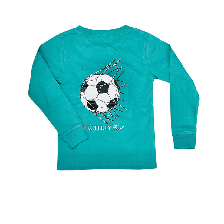Teal Goal LS Tee