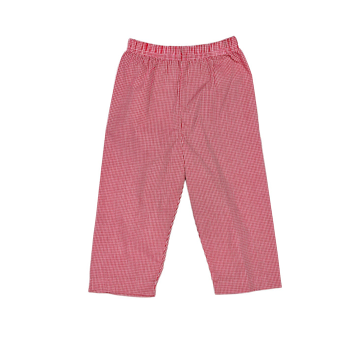 Leo Red Mini Ging Pant z24