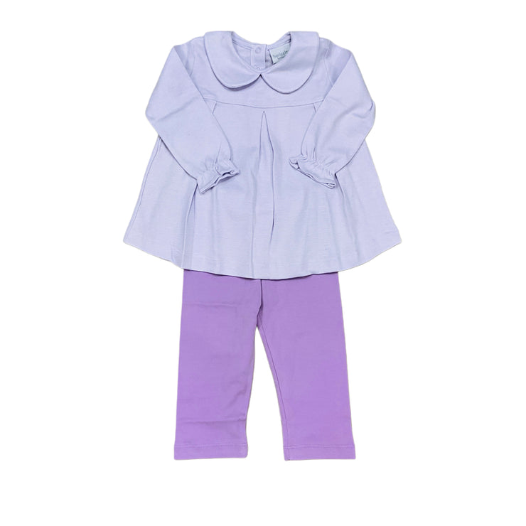 Lavender Mini Stripe Legging Set