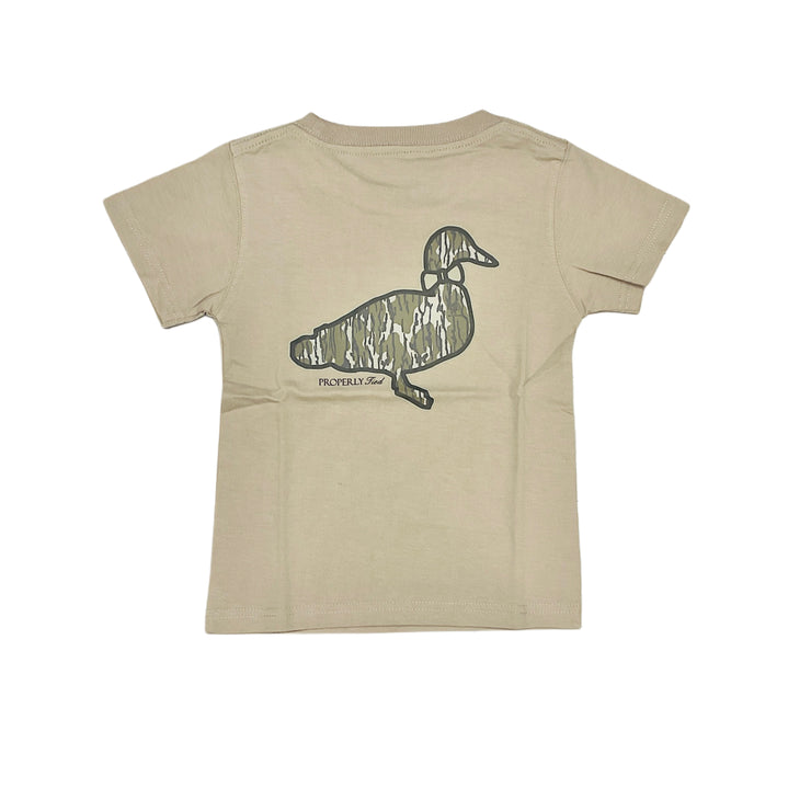 Sand Mossy Oak Logo SS Tee