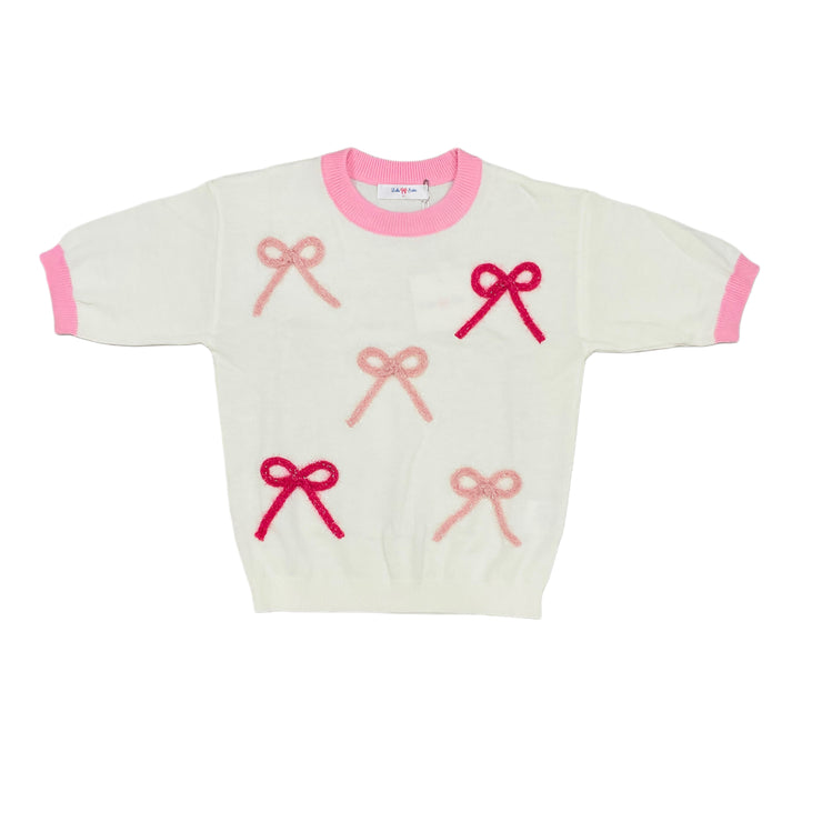 Cream Sweater PK bows_lulu
