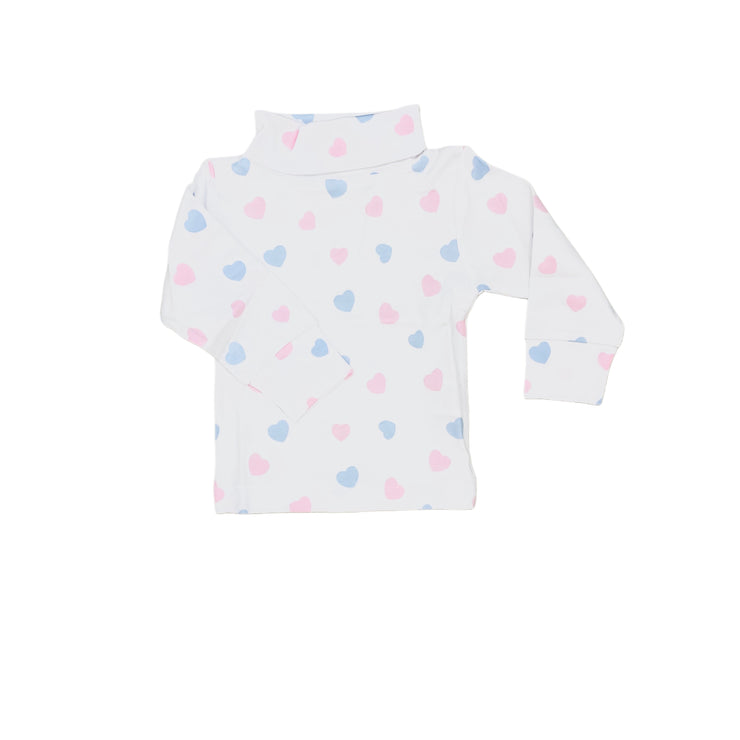 Hearts Print Turtlenceck le24