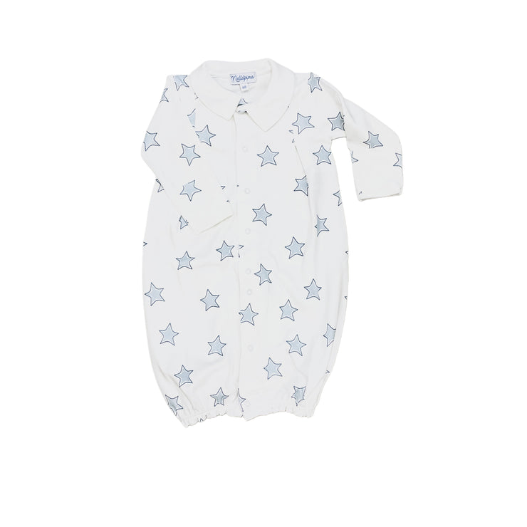 Blue Stars Print Converter Gown