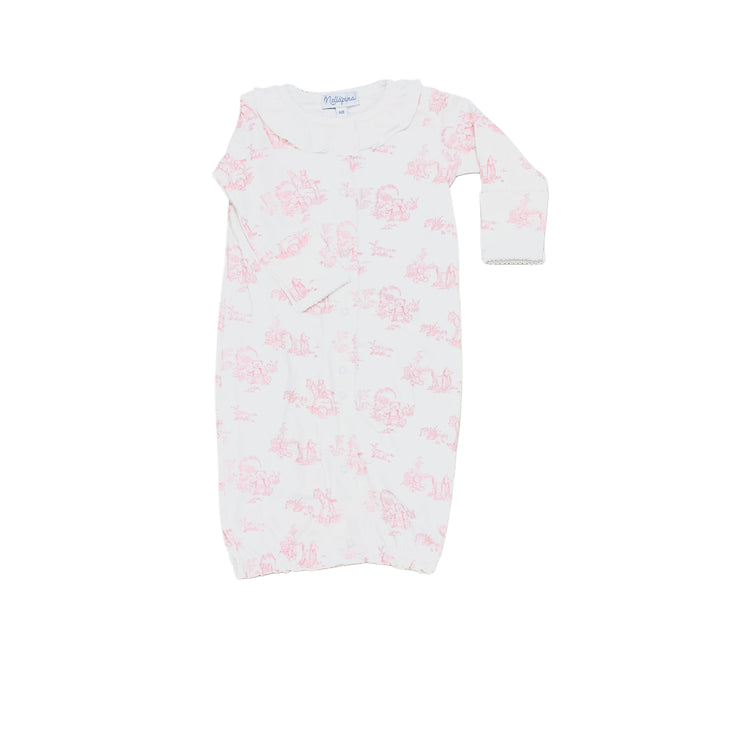 Pink Toile Baby Converter Gown