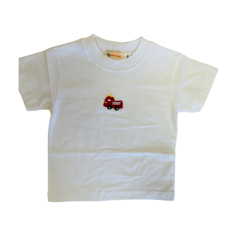 Tractor Scoop White Tee 25
