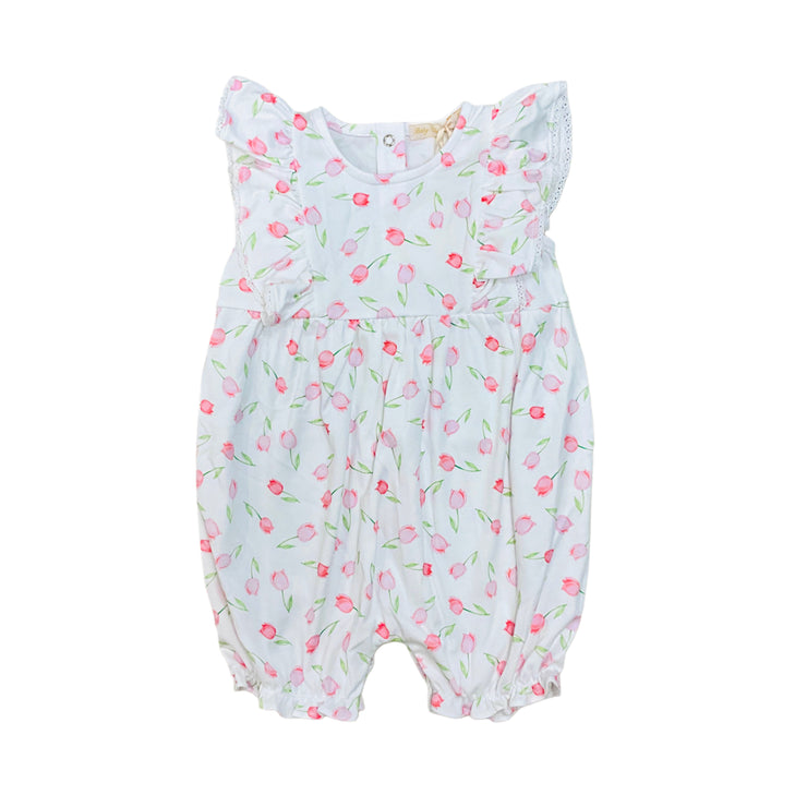 Pink Baby Tulips Romper