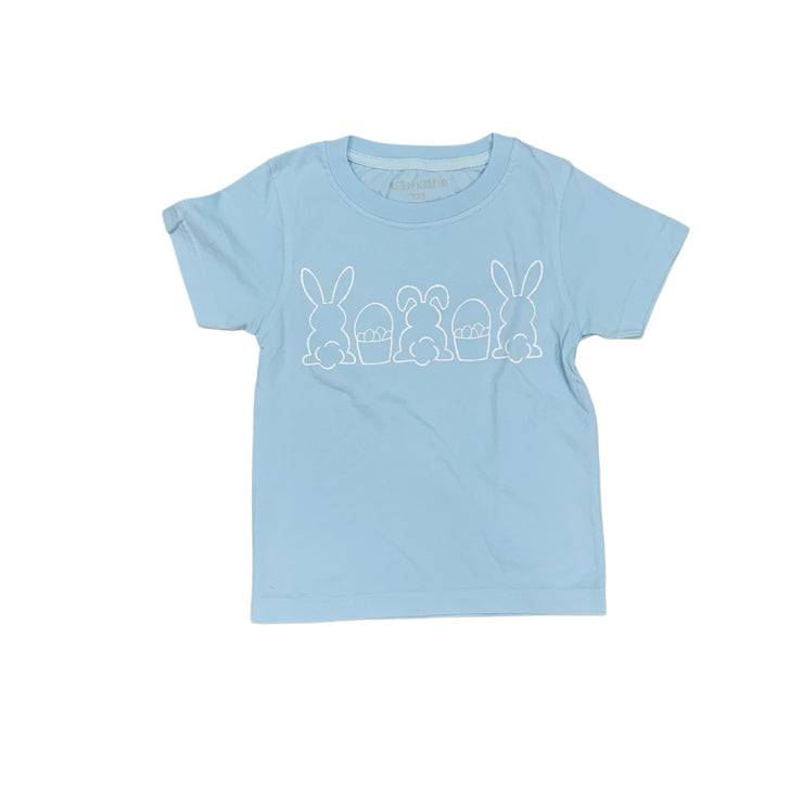 Lt Blue Bunnies & Baskets Tee