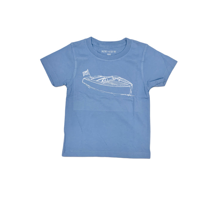 Denim Blue Wooden Boat Tee