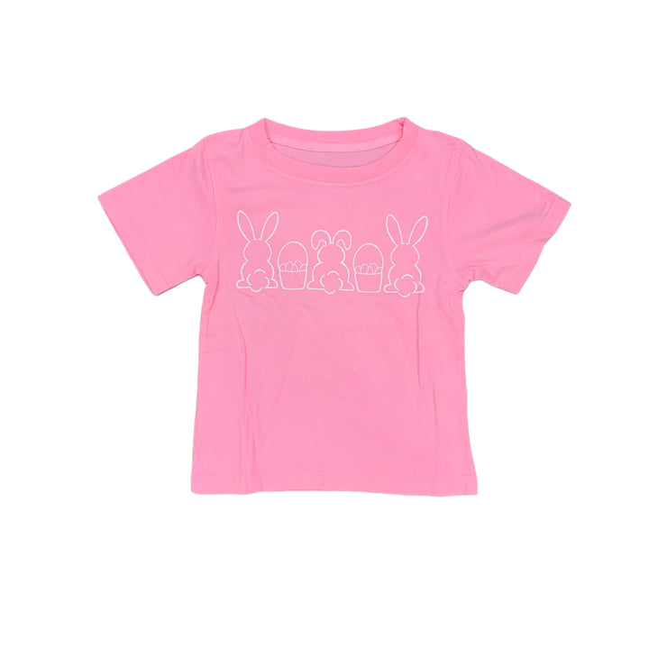 Lt Pink Bunnies & Baskets Tee