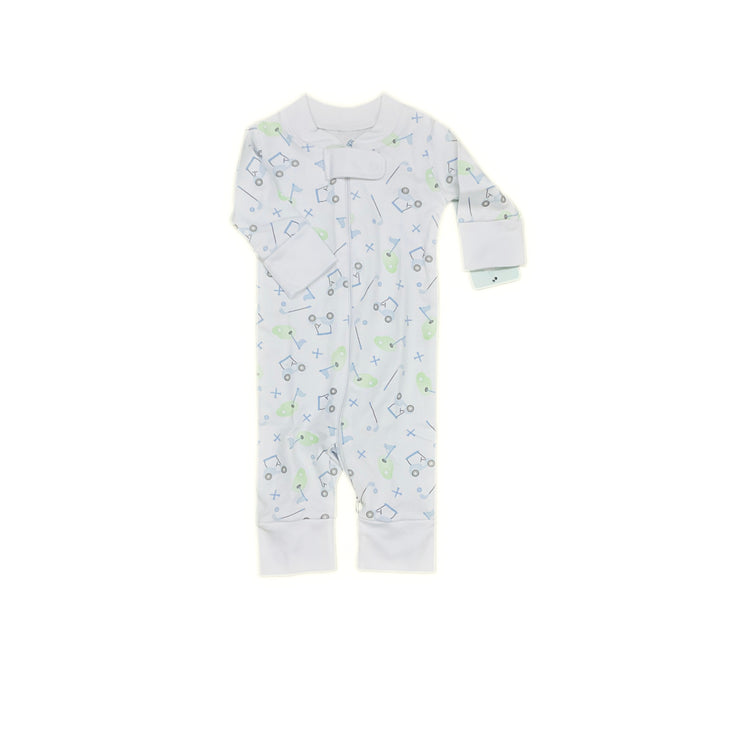 Lt Bl Tiny Tee Zip PJ