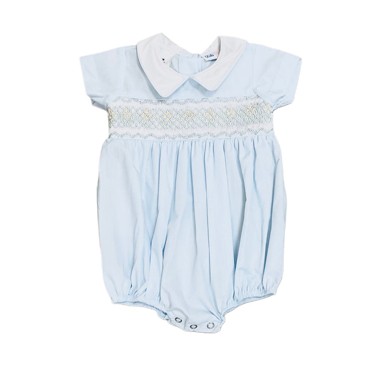 Blue Pastel Smocked Bubble