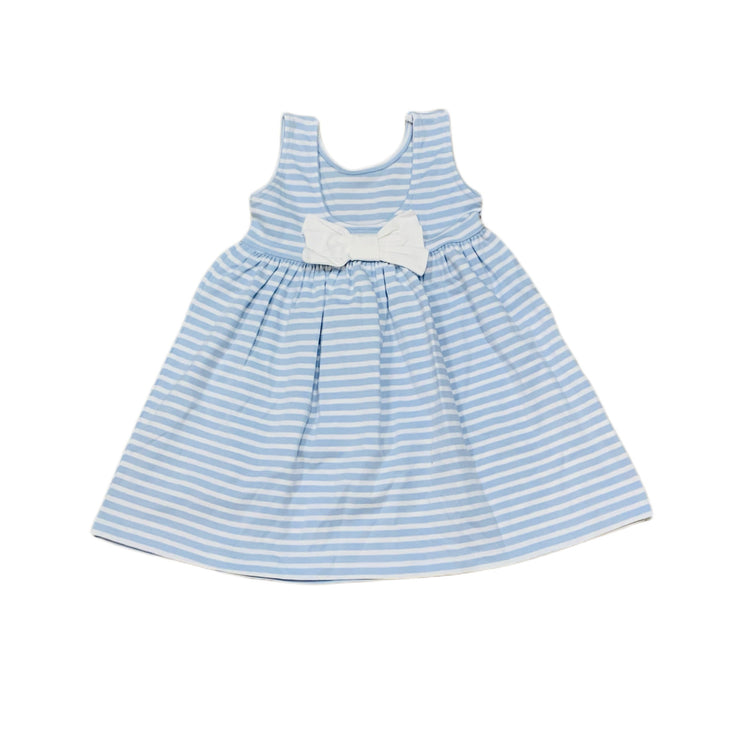 Blue Wide Stripe Sleeveless Dress