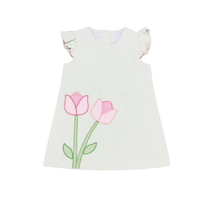 Sloane Lm Grn Seer Tulip Dress