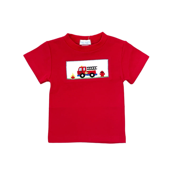 Red Firetruck SS Knit Tee