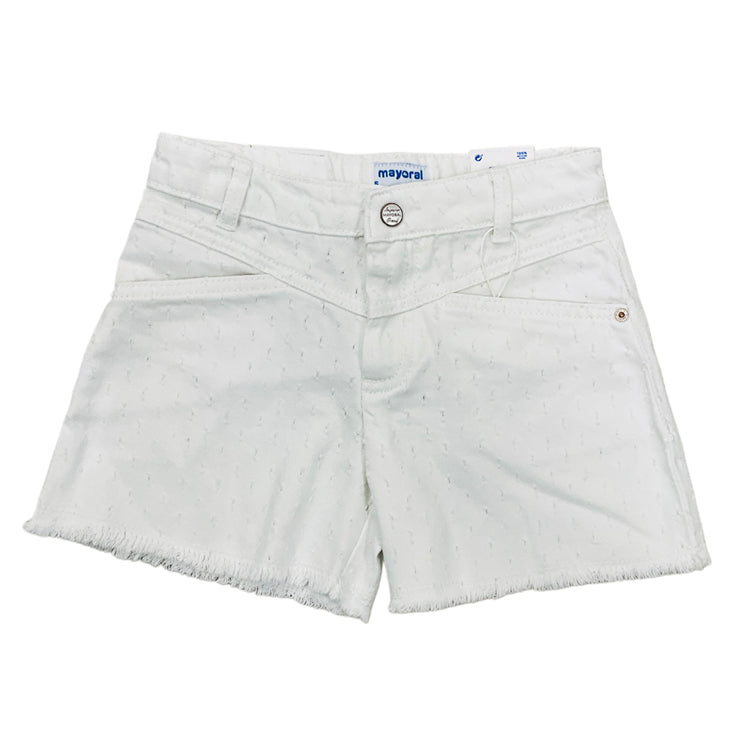 White Twill Shorts