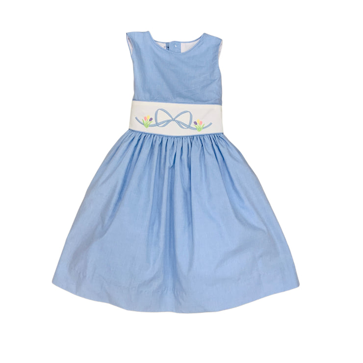 Chambray Bow Dress BB 25