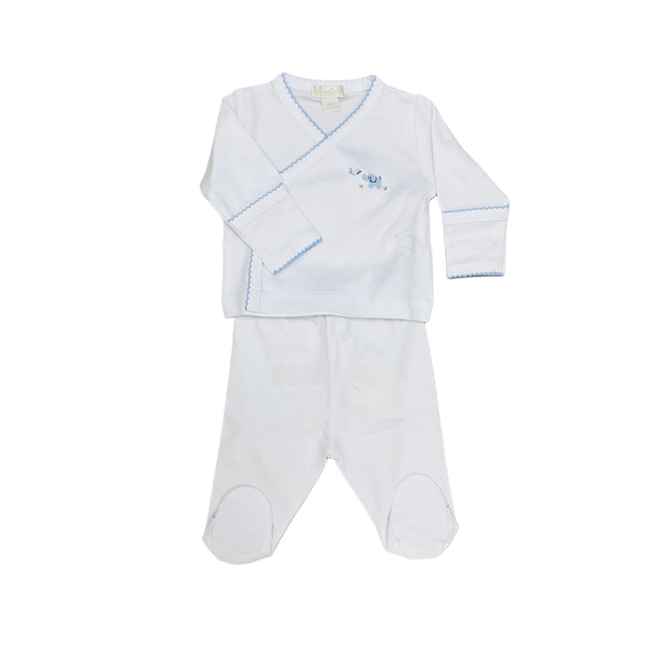 Wh/Lb Elphnt Foot Pant Set