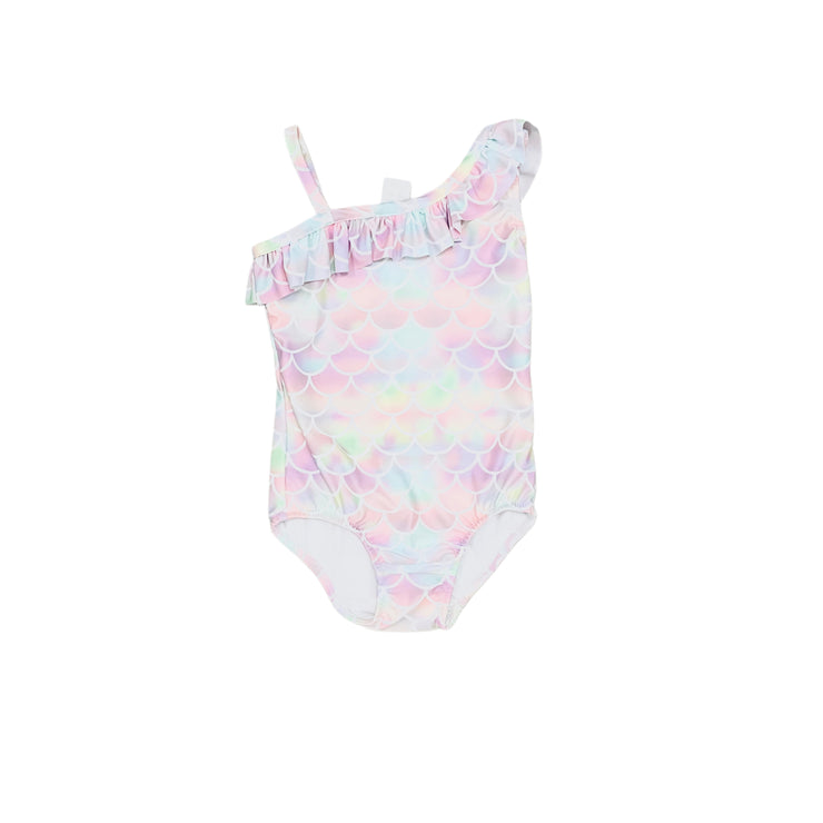 Pastel Scale One Shoulder Swim