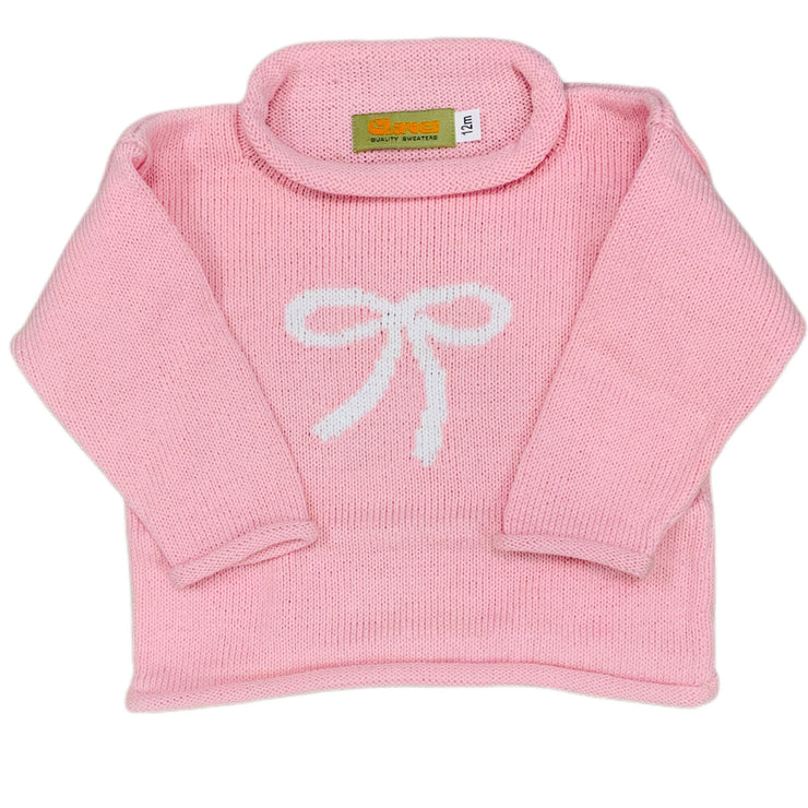 Bow Lt Pink Sweater