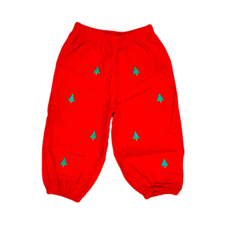 Red Tree Cord Bloom Pants