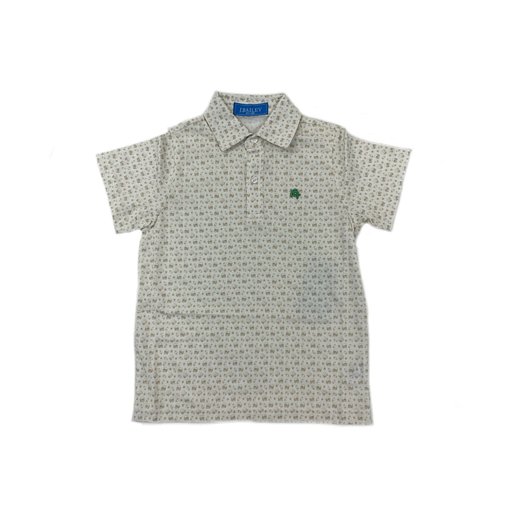 Football On Tan Sport Polo