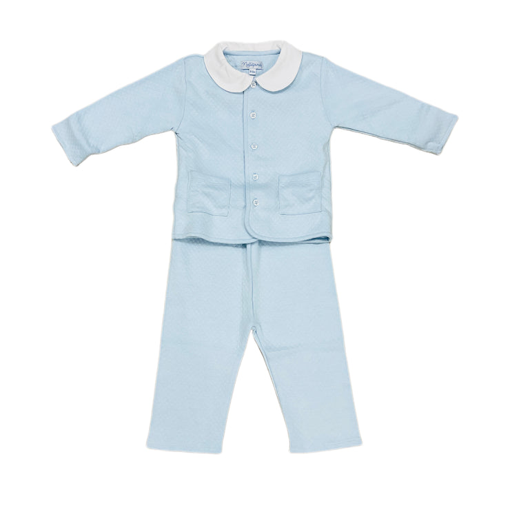 Blue Vermont Collared Pant Set