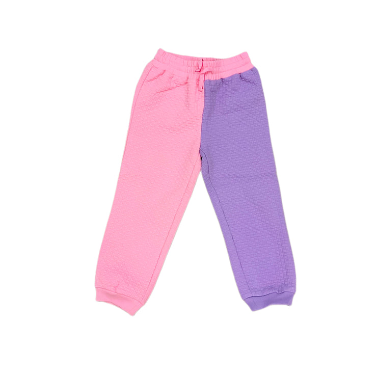 Pk/Lilac Color Block Jogger