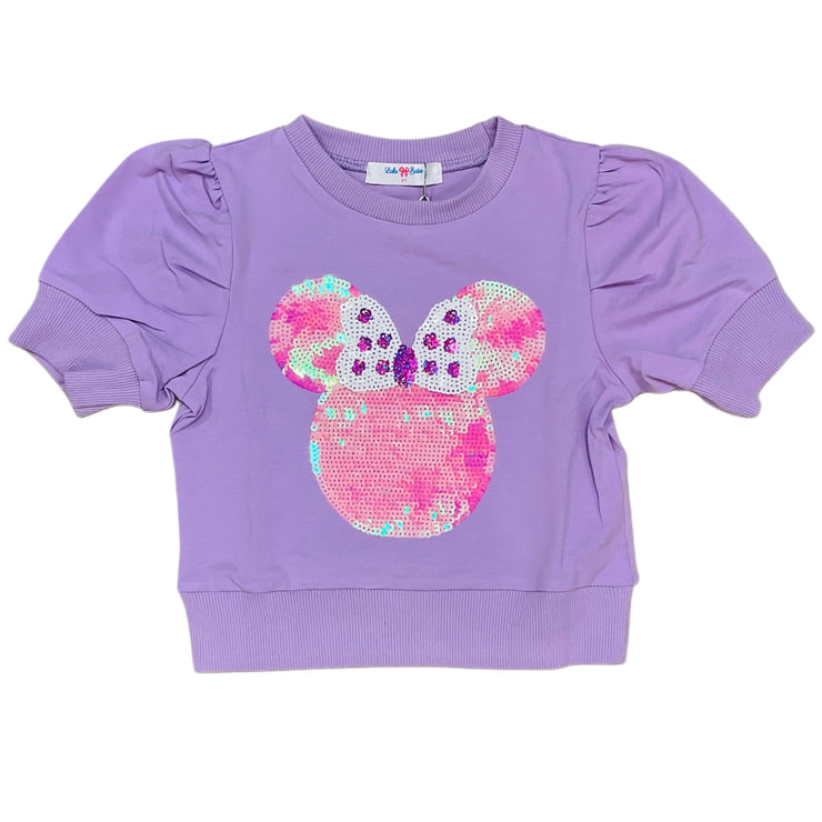 Lav Minnie Seq Puff shirt_lulu